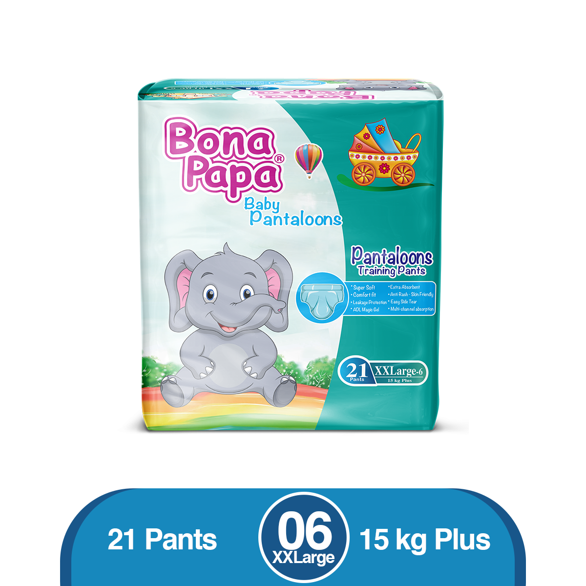 Bonapapa Pantaloon XXL Size 6 - 21 PCs - 16 Kg