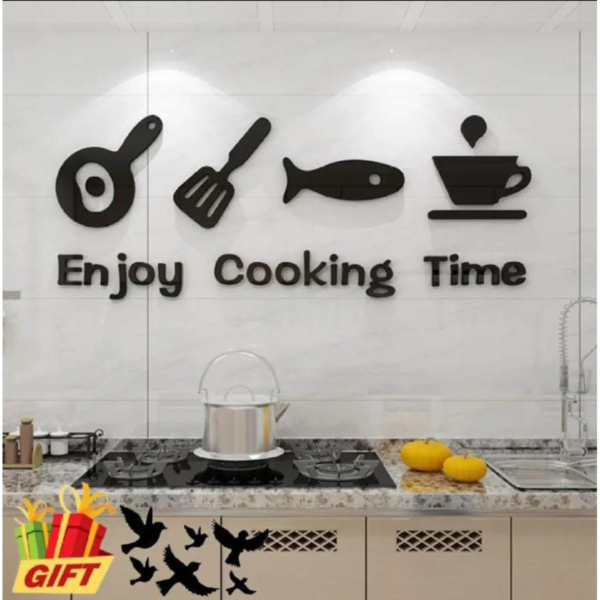 Enjoy Cooking Time DIY Kitchen Restaurant Wall Stickers