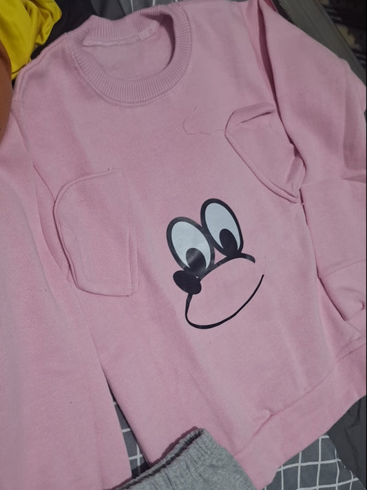 blue Boss printed Swetshirt And Pajama Trouser Tracksuit For Kids Baby Boys