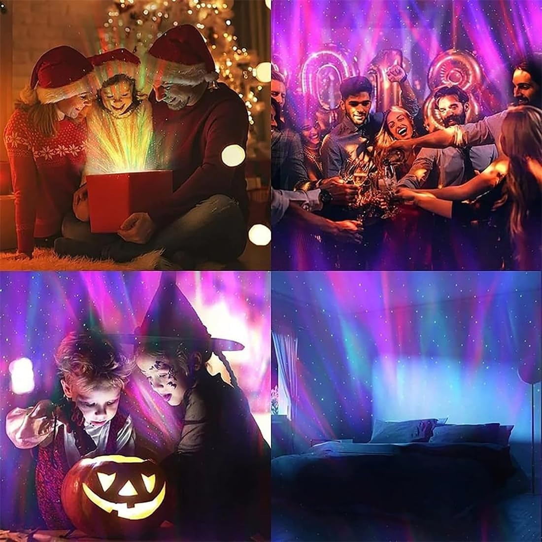 LED Starry Galaxy Projector Night Light Rotating Star Moon Lamp