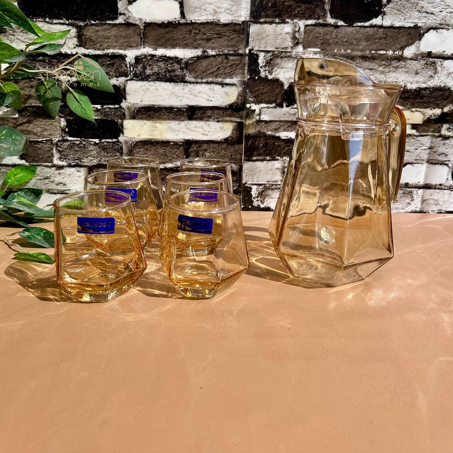 Delisoga 7 Pcs Glass, Water set i 1pc of jug