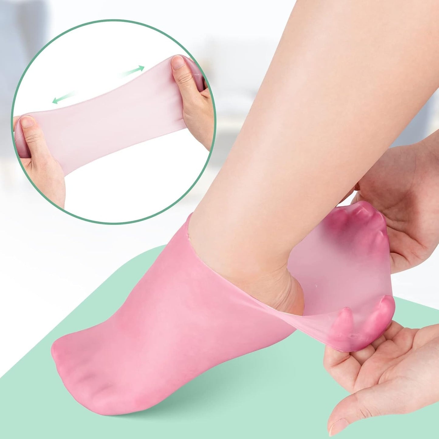 Moisturizing Socks Silicone Gel Spa Exfoliating Socks for Dry Cracked Skin Heel Socks