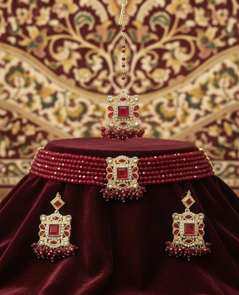 FASHION ! STYLISH CHOKER NECKLACE JEWELLERY SET